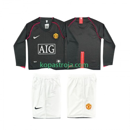 Billiga Fotbollströjor Manchester United 2007 2008 Retro Barn Borta tröja Långärmad